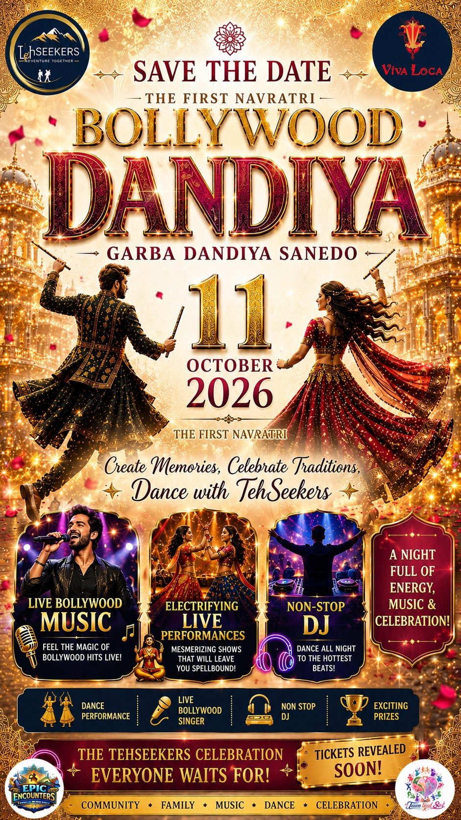 Dandiya 2026 event poster